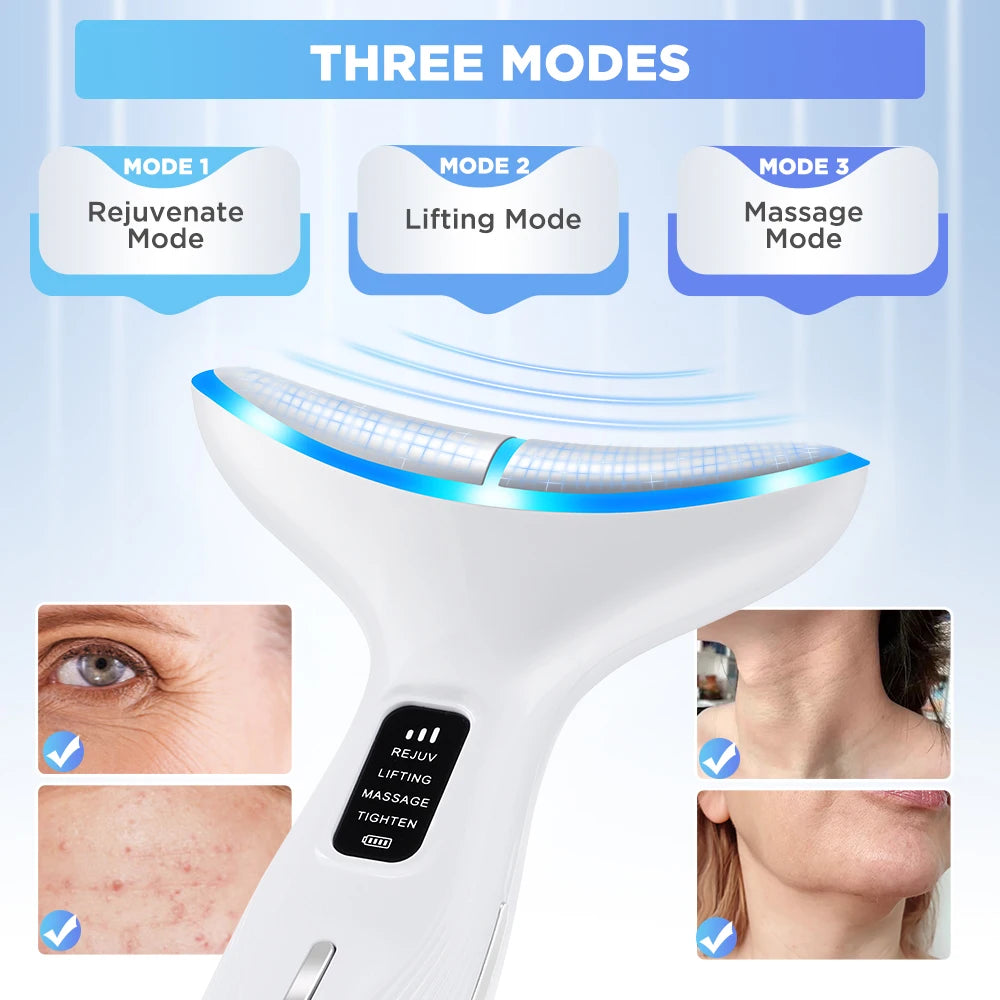 Appareil de beauté du visage et du cou, Massage par vibrations pour le visage et le cou, Skindion personnel, appareil de beauté à usage domestique, Machine de Lifting du visage