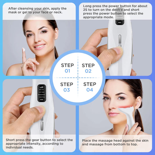 Appareil de beauté du visage et du cou, Massage par vibrations pour le visage et le cou, Skindion personnel, appareil de beauté à usage domestique, Machine de Lifting du visage