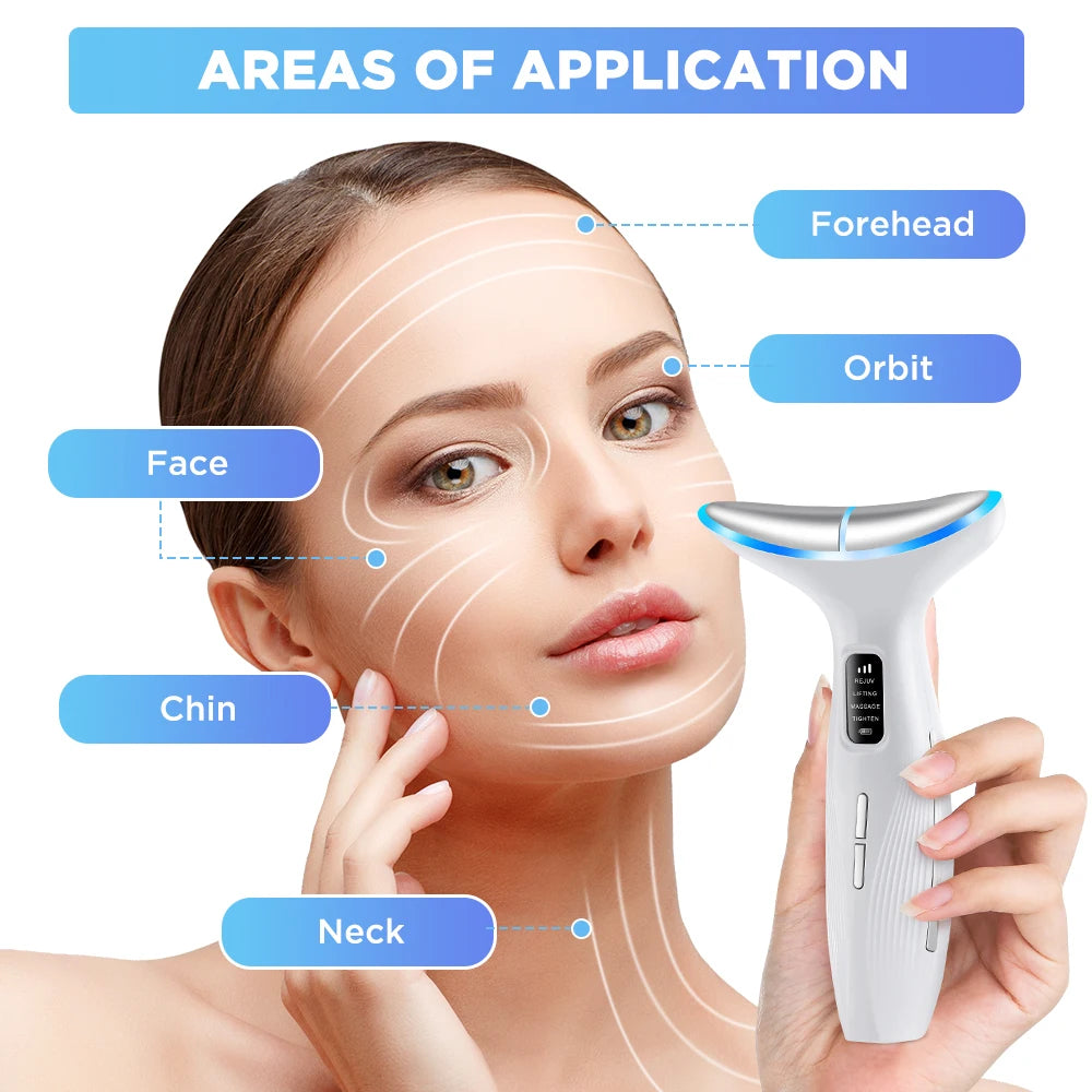Appareil de beauté du visage et du cou, Massage par vibrations pour le visage et le cou, Skindion personnel, appareil de beauté à usage domestique, Machine de Lifting du visage