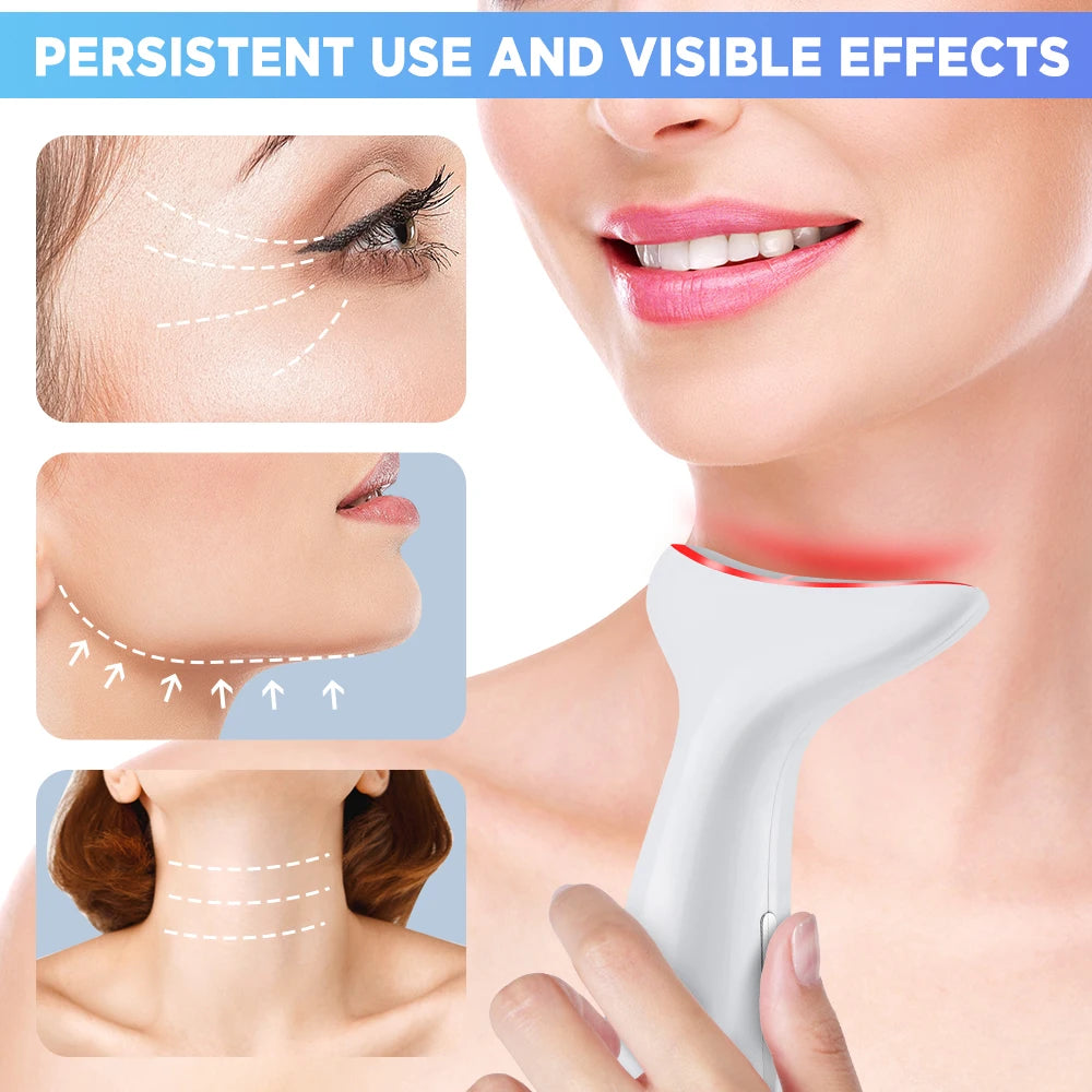 Appareil de beauté du visage et du cou, Massage par vibrations pour le visage et le cou, Skindion personnel, appareil de beauté à usage domestique, Machine de Lifting du visage
