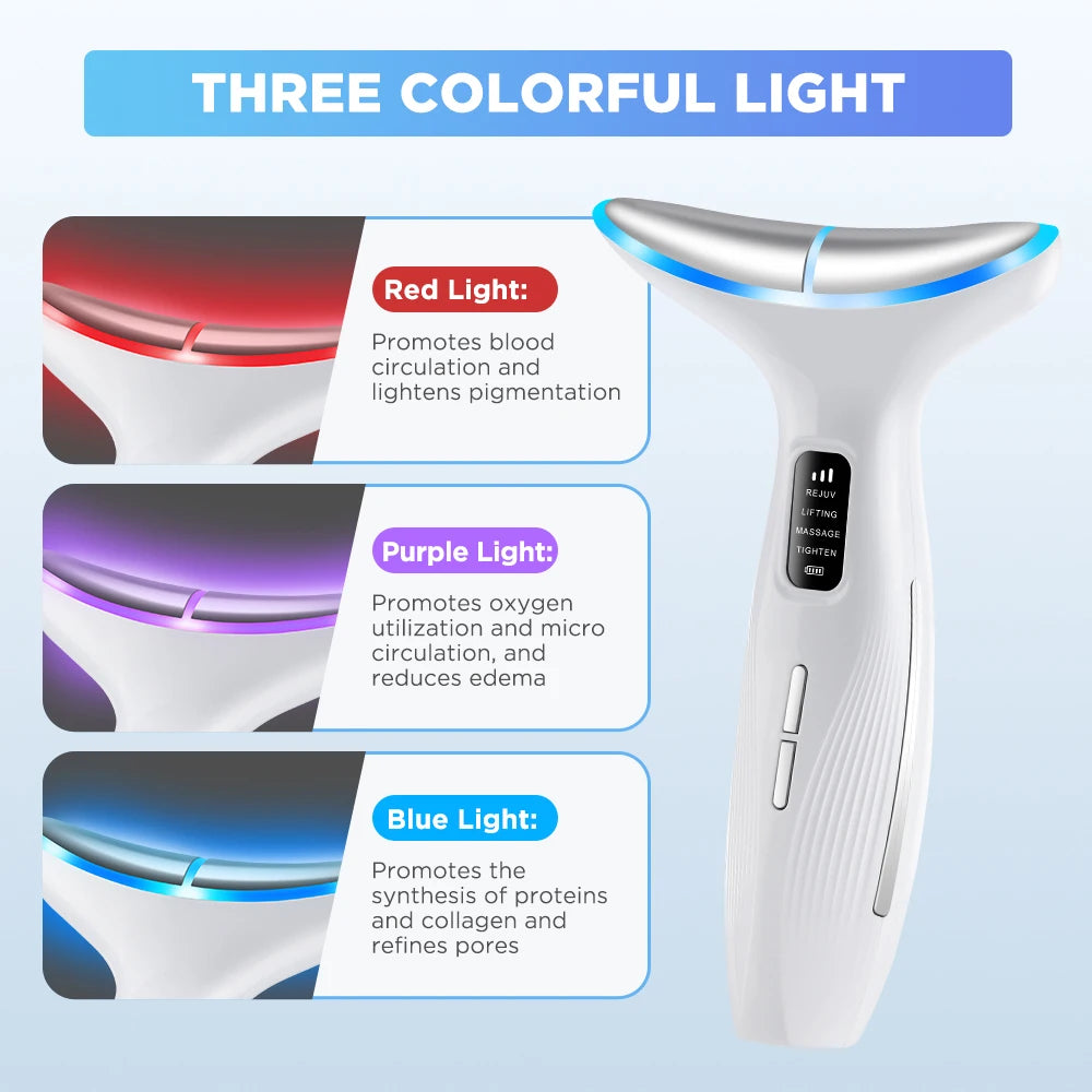 Appareil de beauté du visage et du cou, Massage par vibrations pour le visage et le cou, Skindion personnel, appareil de beauté à usage domestique, Machine de Lifting du visage